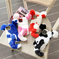 Case For iPhone 12 Shockproof Back Cover Animal / Cartoon / Plush TPU / Cotton Fabric For iPhone 12 Pro Max