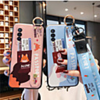 Case For Huawei NOVA 3 NOVA3I NOVA7SE NOVA7 PRO Pattern Back Cover TPU wrist neck strap Word Phrase fox rabbit cartoon cute