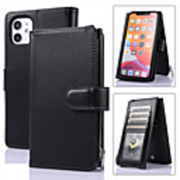 Case For iPhone 11 Card Holder / Shockproof / Magnetic Full Body Cases Solid Colored PU Leather For iPhone 11 Pro Max/6 7 8 Plus/6 7 8/SE 2020