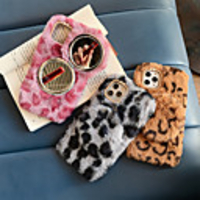 Case For iPhone 11 Shockproof / Mirror Back Cover Animal / Plush TPU / Cotton Fabric For iPhone 11 Pro Max/X/XS/XR/XS Max/6 6S 7 8 Plus/SE 2020