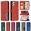 Case For iPhone 12 Card Holder / Shockproof / Magnetic Full Body Cases Lines / Waves / Solid Colored PU Leather For iPhone 12 Pro Max