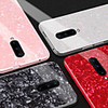 Case For Oneplus 7 pro Shockproof Mirror Back Cover Lines Waves Solid Colored TPU Tempered Glass
