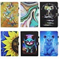 Case For Samsung Galaxy Tab A7 2020 T500 T505 Card Holder with Stand Flip Full Body Cases Butterfly Animal Flower PU Leather Tab A 10.1 T510 A 8.0 T290 295 S7 T870 T875 S6lite P610 P615
