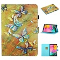 Case For Samsung Galaxy Tab A7 2020 T500 T505 Card Holder with Stand Flip Full Body Cases Butterfly PU Leather Tab A 10.1 T510 A 8.0 T290 295 S7 T870 T875 S6lite P610 P615