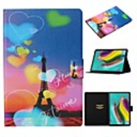 Case For Samsung Galaxy Tab A7 2020 T500 T505 Card Holder with Stand Flip Full Body Cases Eiffel Tower PU Leather Tab A 10.1 T510 S5E 10.5 T720 T725 S7 T870 T875 S6lite P610 P615 A 8.0 T290 295 T860