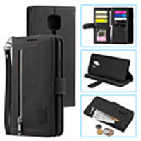 Case For Xiaomi Redmi Note 9 REDMI NOTE8 NOTE8 PRO MI9 MI9 PRO REDMI8A REDMI8 MI NOTE10 NOTE10 PRO CC9 PRO NOTE 8T Card Holder Shockproof Flip Full Body Cases Solid Colored PU Leather TPU zipper