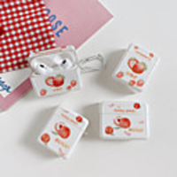 Case For AirPods 1 2 AirPods Pro Cute Pattern Lovely Headphone Case strawberry peach japanese words