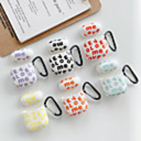 Case For AirPods 1 2 Pattern Headphone Case Soft Word Phrase TPU