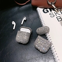 Case For AirPods Rhinestone Headphone Case Hard
