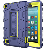 Case For Amazon Amazon Fire7(2019) Shockproof Back Cover Solid Colored PC / Silica Gel miniinthebox