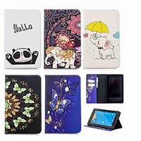Case For Amazon Kindle Fire 7(7th Generation,  2017 Release) Wallet / Card Holder / with Stand Full Body Cases Elephant Hard PU Leather miniinthebox
