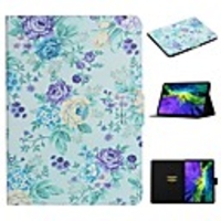 Case For Apple iPad 10.2 iPad Pro 11 2020 iPad Air 10.5 2019 Card Holder with Stand Pattern Full Body Cases Flower PU Leather iPad Mini 12345 2017 2018