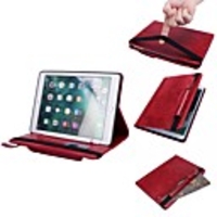 Case For Apple iPad Air / iPad (2018) Auto Sleep / Wake Up / Flip / Shockproof Full Body Cases Solid Colored Hard Genuine Leather / PU Leather for iPad Pro 9.7