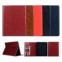 Case For Apple iPad Air / iPad 4/3/2 / iPad (2018) Wallet / Card Holder / with Stand Full Body Cases Solid Colored Hard Genuine Leather / iPad Pro 10.5 / iPad (2017) miniinthebox