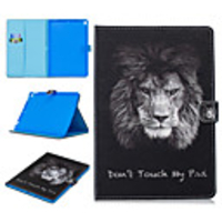 Case For Apple iPad air 1 air2 air3 pro 10.2 10.5 11 inches 9.7 inches 2019 2018 2017 Card Holder Shockproof Pattern Full Body Cases Animal PU Leather TPU Auto Sleep Wake Up magnetic buckle lion