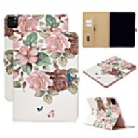 Case For Apple iPad Air/iPad 4/3/2/Mini 3/2/1 Wallet / Card Holder / with Stand Full Body Cases Flower PU Leather For iPad Pro 9.7/New Air 10.5 2019/Pro 11 2020/Mini 5/2017/2018/ipad 10.2