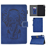 Case For Apple iPad Mini 3 2 1 iPad Mini 4 iPad Mini 5 Card Holder Shockproof Flip Full Body Cases Animal PU Leather TPU elephant pattern