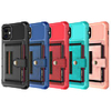 Case For Apple iPhone 11 / iPhone 11 Pro / iPhone 11 Pro Max Card Holder / Shockproof Back Cover Lines / Waves / Solid Colored PU Leather / TPU