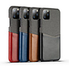 Case For Apple iPhone 11 / iPhone 11 Pro / iPhone 11 Pro Max Card Holder / Shockproof Back Cover Solid Colored Genuine Leather / Canvas