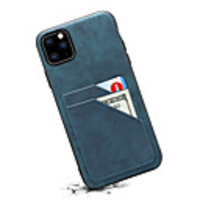 Case For Apple iPhone 11 / iPhone 11 Pro / iPhone 11 Pro Max Card Holder / Ultra-thin Back Cover Solid Colored PU Leather / TPU
