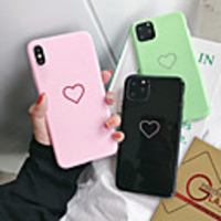Case For Apple iPhone 11 / iPhone 11 Pro / iPhone 11 Pro Max Dustproof / Plating / IMD Back Cover Word / Phrase / Heart / Cartoon TPU