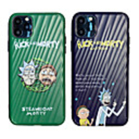 Case For Apple iPhone 11 / iPhone 11 Pro / iPhone 11 Pro Max Rick and Morty Shockproof Back Cover Lines / Waves TPU