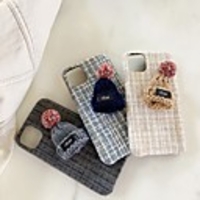 Case For Apple iPhone 11 / iPhone 11 Pro / iPhone 11 Pro Max Shockproof / Dustproof Back Cover Word / Phrase / 3D Cartoon / Plush Textile / PC