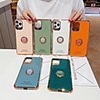 Case For Apple iPhone 11 / iPhone 11 Pro / iPhone 11 Pro Max Shockproof / Plating / Ring Holder Back Cover Solid Colored TPU