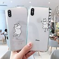 Case For Apple iPhone 11 / iPhone 11 Pro / iPhone 11 Pro Max Shockproof / Transparent / Pattern Back Cover Playing with Apple Logo / Animal / Cartoon TPU
