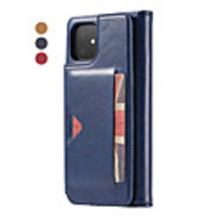 Case For Apple iPhone 11 / iPhone 11 Pro / iPhone 11 Pro Max Wallet / Card Holder / Flip Full Body Cases Solid Colored PU Leather