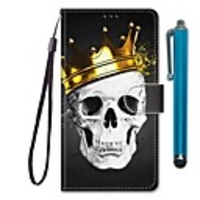 Case For Apple iPhone 11 / iPhone 11 Pro / iPhone 11 Pro Max Wallet / Card Holder / with Stand Full Body Cases Skull PU Leather / TPU