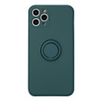 Case For Apple iPhone 11 / iPhone 11 Pro Ring Holder Back Cover Solid Colored Silica Gel / Metal
