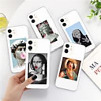 Case For Apple iPhone 11 11 Pro 11 Pro Max XS XR XS Max 8 Plus 7 Plus 6S Plus 8 7 6 6s SE 5 5S Transparent Pattern Back Cover Alternative Statue Art Soft TPU