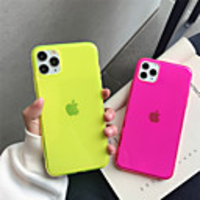 Case For Apple iPhone 11 11Pro 11 Pro Max Four-color fluorescent solid color TPU material scratch-resistant mobile phone case
