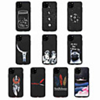 Case For Apple iPhone 11 iPhone 11 Pro iPhone 11 Pro Max Shockproof Frosted Pattern Back Cover sky Animal Feathers High Guality Black Bbackground TPU for iPhone SE (2020) 8 8 Plus X XS XR Xs Max