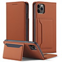 Case For Apple iPhone 11 Pro Max Card Holder / with Stand / Flip Full Body Cases Solid Colored PU Leather For iPhone XR / iPhone XS Max / iPhone SE2020
