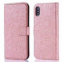 Case For Apple iPhone 12 / iPhone 12 Mini / iPhone 12 Pro Max Wallet / Card Holder / Flip Full Body Cases Solid Colored / Glitter Shine Hard PU Leather