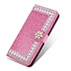 Case For Apple iPhone 12 / iPhone 12 Mini / iPhone 12 Pro Max Wallet / Shockproof / Rhinestone Full Body Cases Glitter Shine / Flower PU Leather / TPU
