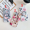 Case For Apple iPhone 12 / iPhone 12 Mini / iPhone 12 Pro Max with Stand / IMD / Frosted Back Cover Flower TPU