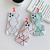 Case For Apple iPhone 12 / iPhone 12 Mini / iPhone 12 Pro Max with Stand / Plating / IMD Back Cover Geometric Pattern / Marble TPU