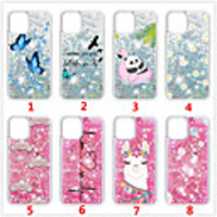Case For Apple iPhone 12 / iPhone 12 Pro Max / iPhone 12 Pro Flowing Liquid / Pattern / Glitter Shine Back Cover Butterfly / Cartoon / Flower TPU