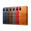 Case For Apple iPhone 12 / iPhone 12 Pro Max / iPhone XR Card Holder Back Cover Solid Colored Hard Genuine Leather