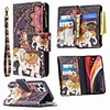Case For Apple iPhone 12 iPhone 12 Pro iPhone 11 Pro Max Wallet Card Holder with Stand Full Body Cases Flower Elephant Painted Zipper Bag PU Leather TPU for iPhone 11 SE (2020) 8 8 Plus XR Xs Max