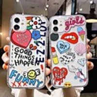 Case For Apple iPhone 12 iPhone SE 2020 11 Pro Max XS Max XR X 7 8 Plus 6 6s Plus Transparent Pattern Back Cover Word Phrase TPU