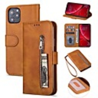 Case For Apple iPhone 12 iPhone SE 2020 11 Pro Max XS Max XR X 7 8 Plus 6 6s Plus Wallet Card Holder with Stand Full Body Cases Solid Colored PU Leather