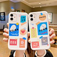 Case For Apple iPhone 12 Mini / iPhone 12 Pro Max / iPhone 12 Pro Shockproof Back Cover Word / Phrase / Cartoon TPU