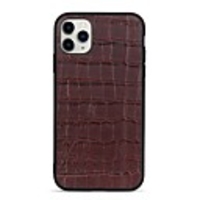Case For Apple iPhone 12 Pro Max iPhone 12 Mini iPhone 11 Pro Max Shockproof / Flip Full Body Cases Crocodile Pattern Genuine Leather Case For iPhone XS Max XR iPhone Se(2020) iPhone 7 iPhone 8