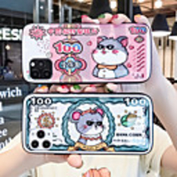 Case For Apple iPhone 6 6s 7 8 6plus 6splus 7plus 8plus X XR XS XSMax SE(2020) iPhone 11 11Pro 11ProMax Shockproof Ultra-thin Pattern Back Cover Word Phrase Animal Cartoon TPU Tempered Glass PC