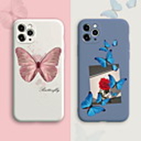 Case For Apple iPhone 7 iPhone 7P iPhone 8 iPhone 8P iPhone X iPhone iPhone XS iPhone XR iPhone XS max iPhone 11 iPhone 11 Pro iPhone 11 Pro Max Pattern Back Cover Butterfly TPU