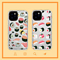 Case For Apple iPhone 7 iPhone 7P iPhone 8 iPhone 8P iPhone X iPhone iPhone XS iPhone XR iPhone XS max iPhone 11 iPhone 11 Pro iPhone 11 Pro Max Translucent Pattern Back Cover Food Cartoon TPU